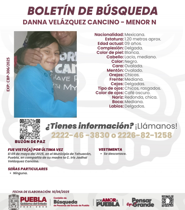 Danna Velázquez Cancino - Menor N