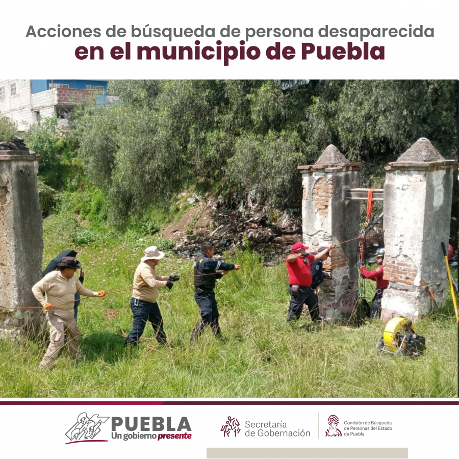 Como parte de nuestro trabajo realizamos Acciones de Búsqueda de Personas Desaparecidas en los  municipios de Ahuazotepec, Puebla, Izúcar de Matamoros y Chalchicomula de Sesma  en coordinación con Guardia Nacional , autoridades locales y familiares