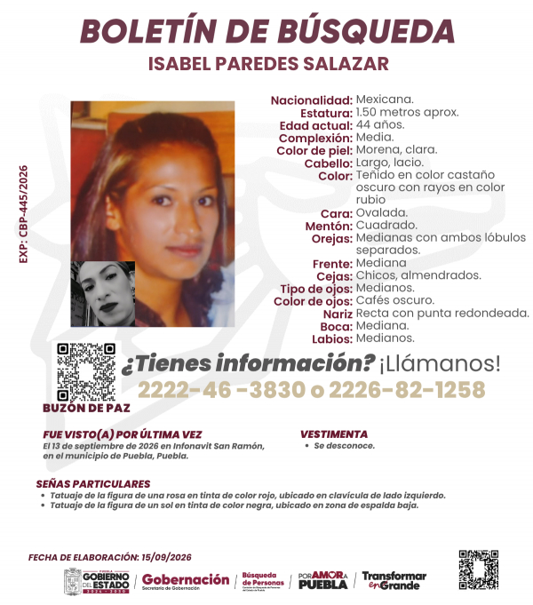 Isabel Paredes Salazar,