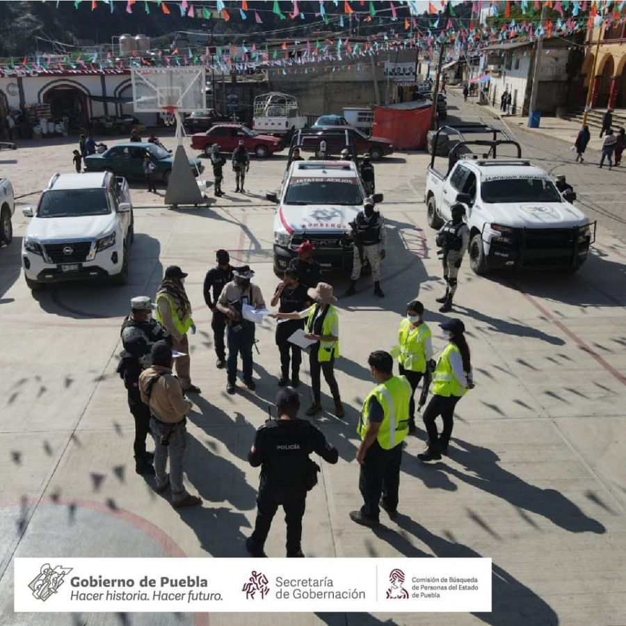 Como parte de nuestro trabajo, realizamos Acciones de Búsqueda de Personas Desaparecidas en el municipio de #Zoquitlán en colaboración con Secretaría de Seguridad Pública, Fiscalía General del Estado de Puebla, Guardia Nacional.