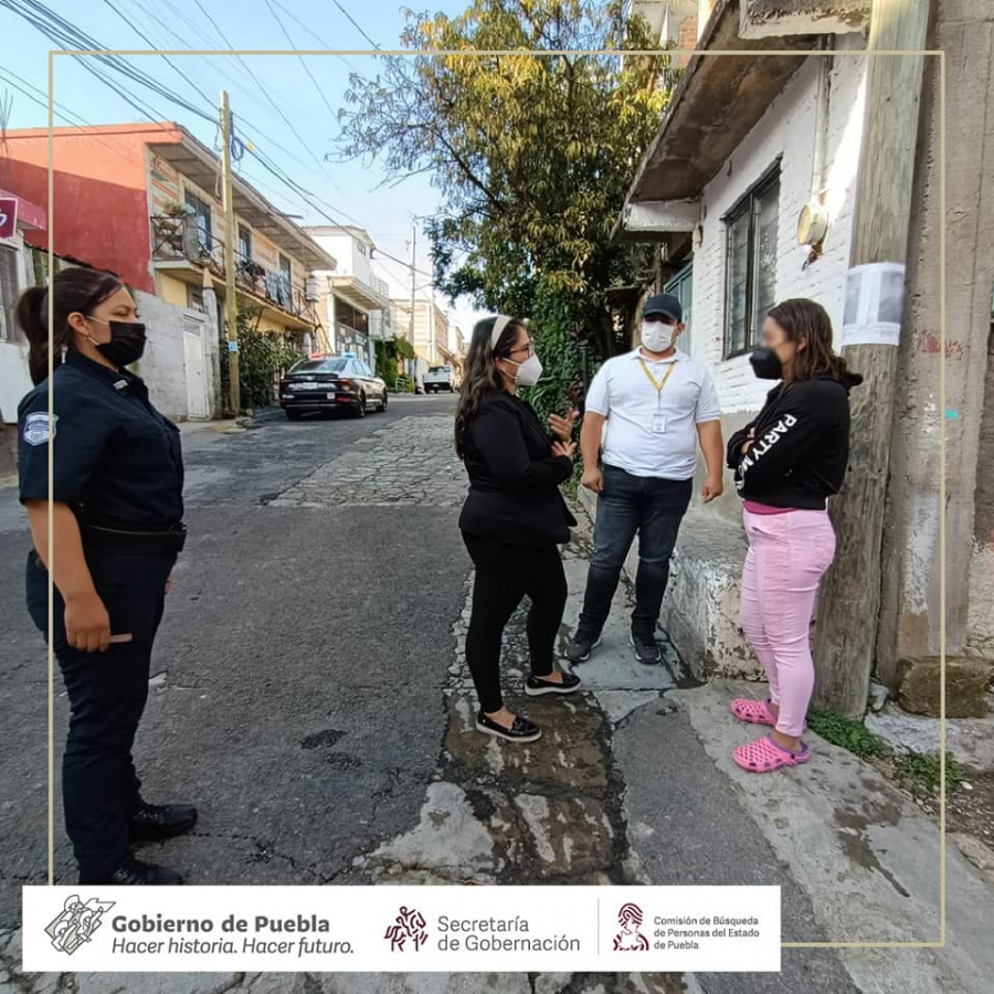 Esta mañana realizamos Acciones de Búsqueda de Personas Desaparecidas o No Localizadas en las colonias Ignacio Romero Vargas y Cristo Rey de la ciudad de Puebla.