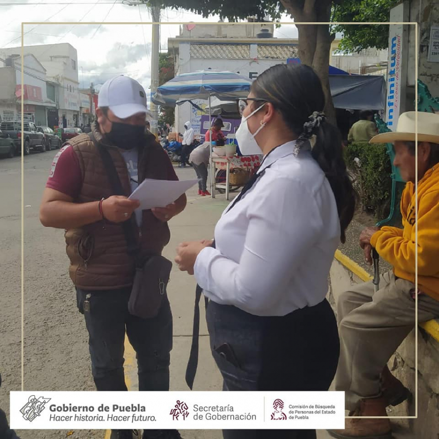 Como parte de nuestro trabajo, realizamos Acciones de Búsqueda de Personas Desaparecidas o No Localizadas en el municipio de Palmar de Bravo, Puebla.