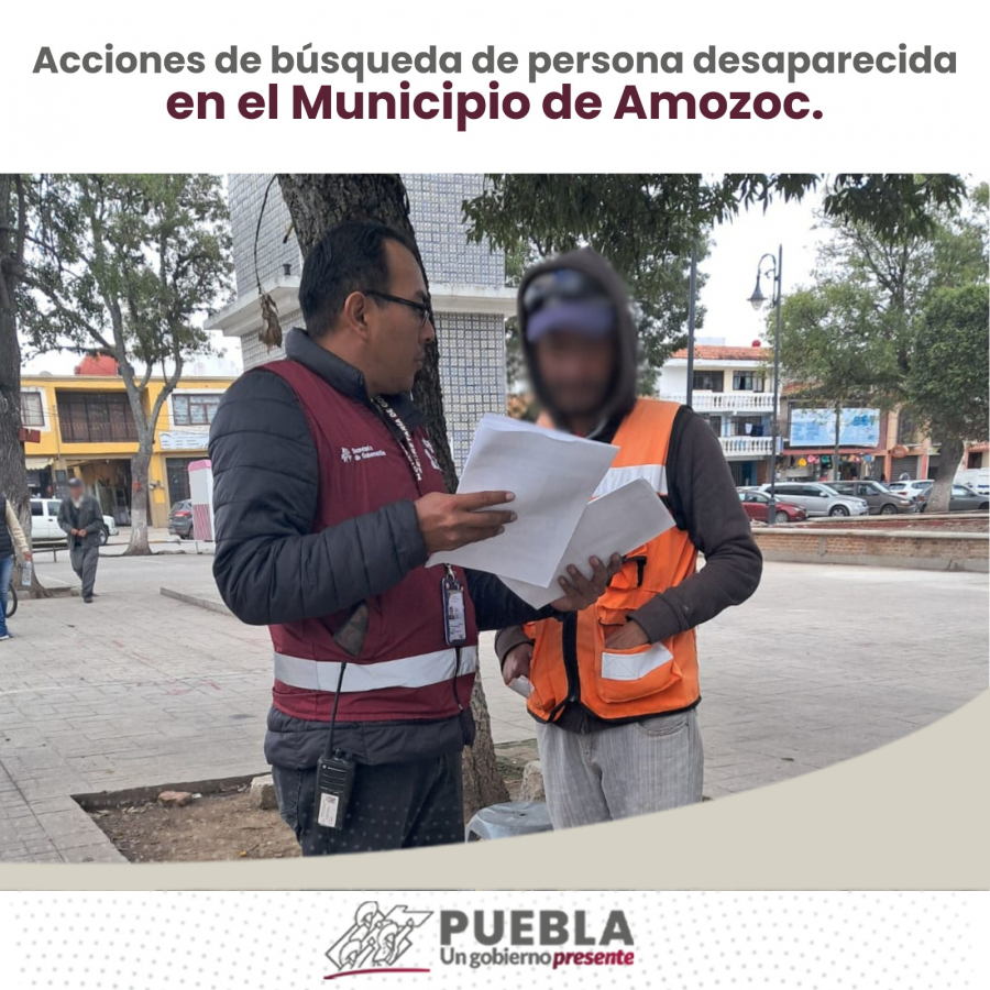 Como parte de nuestro trabajo realizamos Acciones de Búsqueda de Personas Desaparecidas en el Municipio de Amozoc, en coordinación con autoridades Federales, Estatales, Municipales y familiares