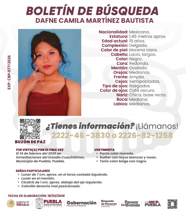 Dafne Camila Mart&iacute;nez Bautista