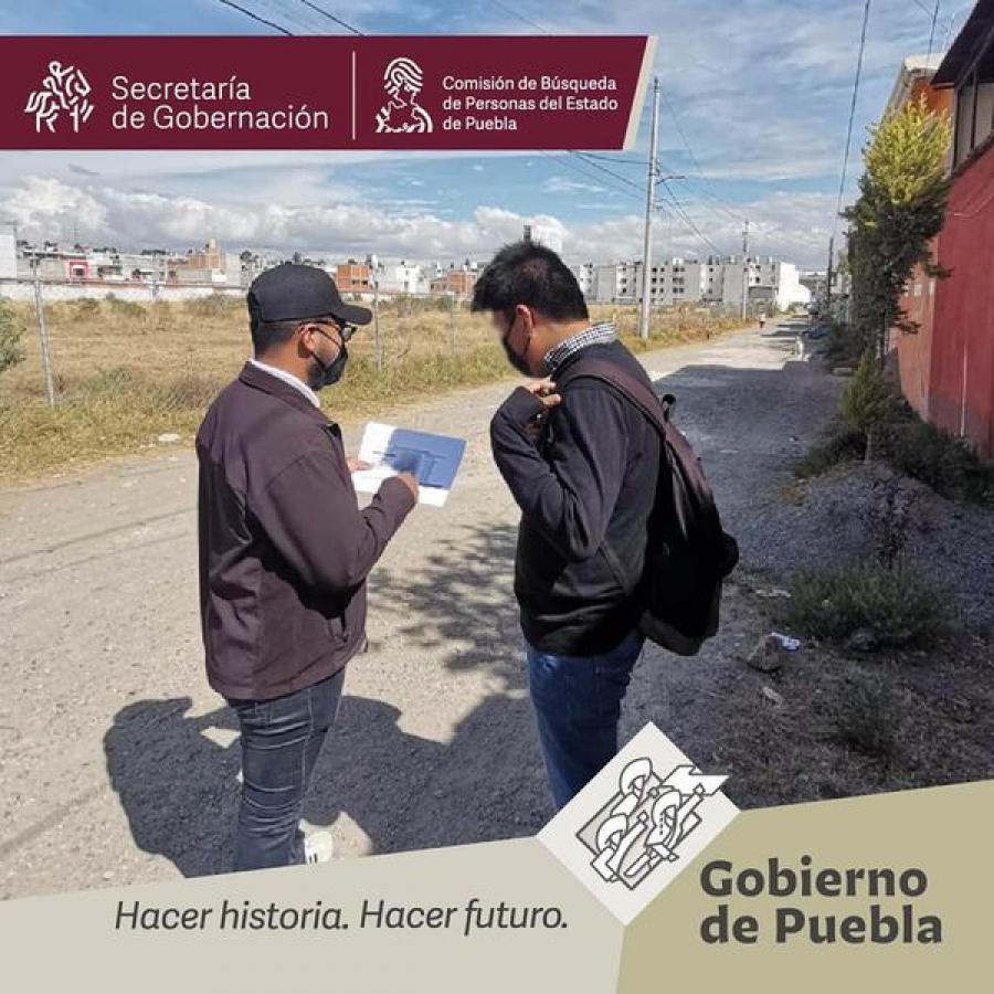 Esta mañana realizamos Acciones de Búsqueda de Personas Desaparecidas o No Localizadas en la colonia Sanctorum, municipio de Cuautlancingo, Puebla.