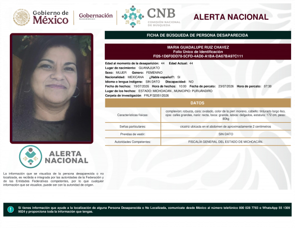 MARIA GUADALUPE RUIZ CHAVEZ