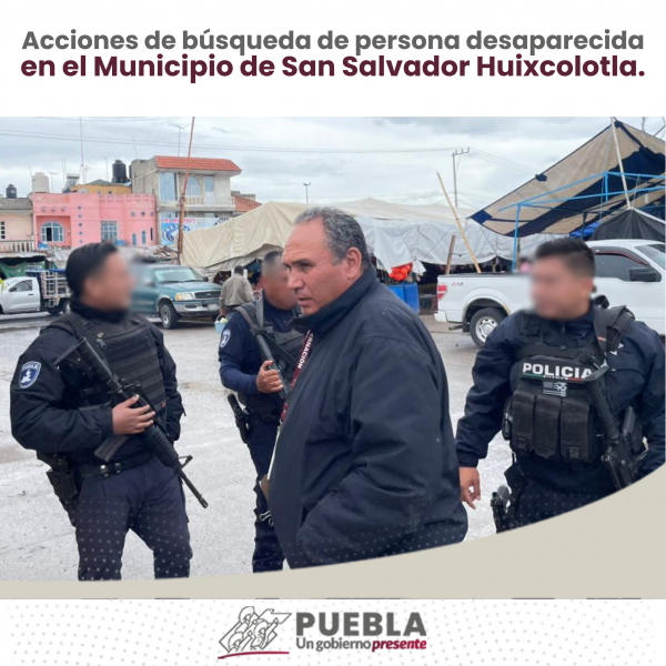 Como parte de nuestro trabajo realizamos Acciones de Búsqueda de Personas Desaparecidas en el Municipio de San Salvador Huixcolotla, en coordinación con autoridades Federales, Estatales, Municipales y familiares