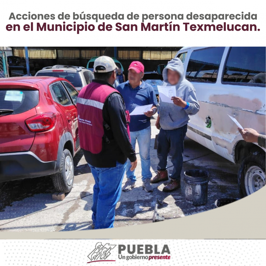 Como parte de nuestro trabajo realizamos Acciones de Búsqueda de Personas Desaparecidas en el Municipio de San Martín Texmelucan, en coordinación con autoridades Federales, Estatales, Municipales y familiares