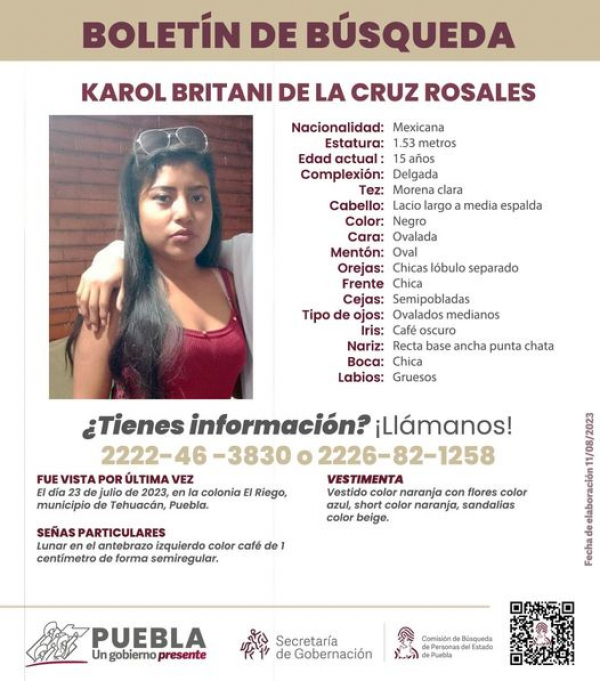 Karol Britani de la Cruz Rosales.