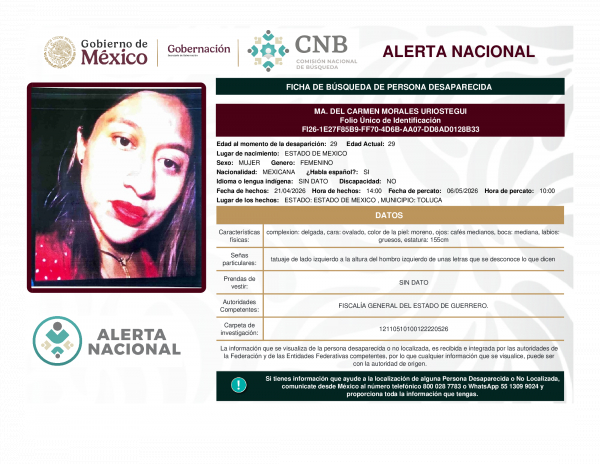 MA. DEL CARMEN MORALES URIOSTEGUI