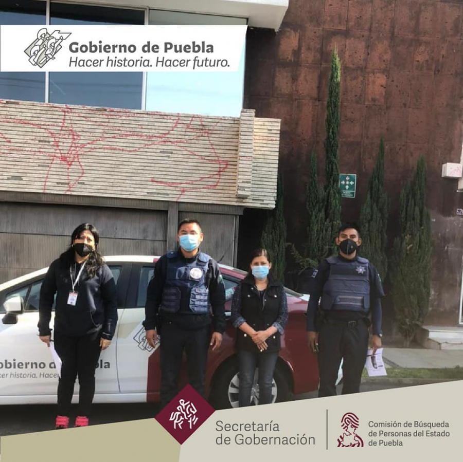 Como parte de nuestro trabajo, se realizaron Acciones de Búsqueda de Personas Desaparecidas y No Localizadas en la junta auxiliar de San Baltazar Campeche de la ciudad de Puebla.