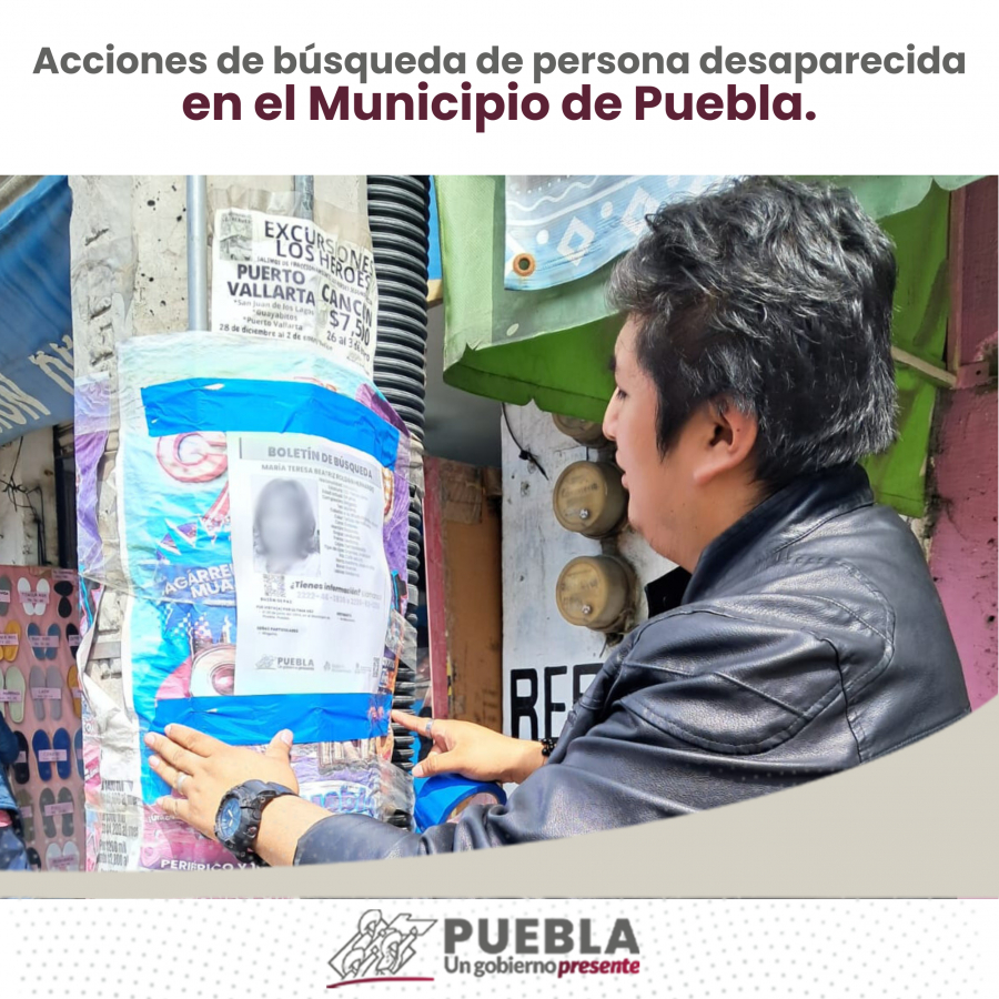 Como parte de nuestro trabajo realizamos Acciones de Búsqueda de Personas Desaparecidas en el Municipio de Puebla, en coordinación con autoridades Federales, Estatales, Municipales y familiares