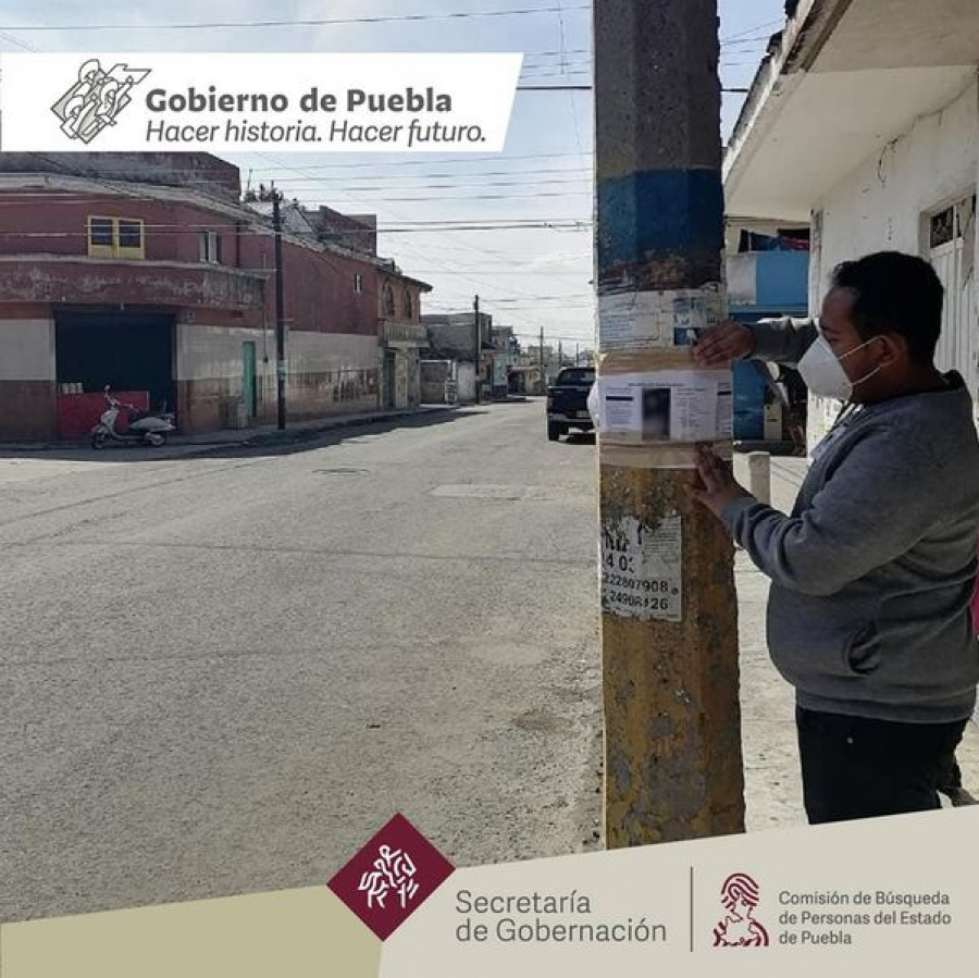 En el cumplimiento de nuestra labor, se realizan Acciones de Búsqueda de Personas Desaparecidas y No Localizadas en las colonias Revolución y Naciones Unidas de la ciudad Puebla.