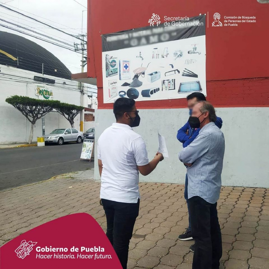 Realizamos Acciones de Búsqueda de Personas Desaparecidas o No Localizadas en la colonia San Baltazar Campeche de la ciudad de Puebla.
