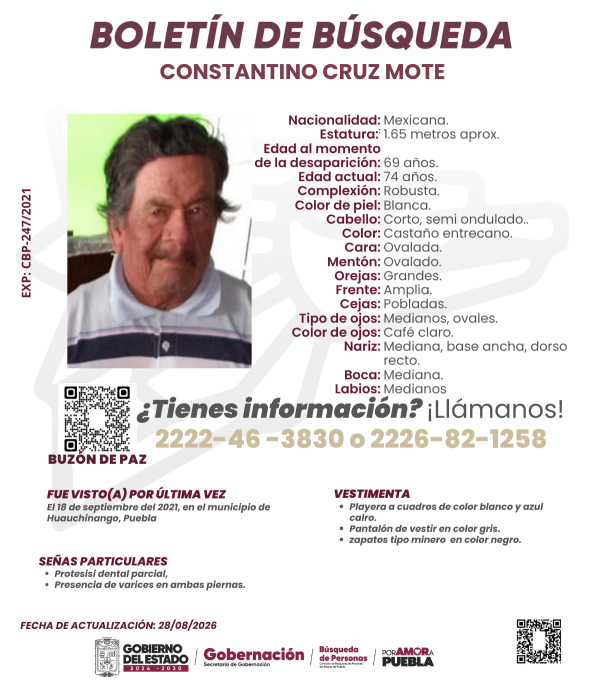 Constantino Cruz Mote Actualizaci&oacute;n