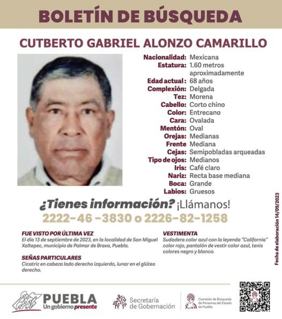 Cutberto Gabriel Alonzo Camarillo.