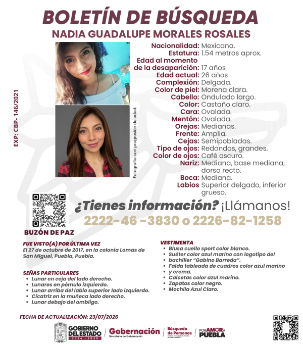 Nadia Guadalupe Morales Rosales - ACTUALIZACI&Oacute;N