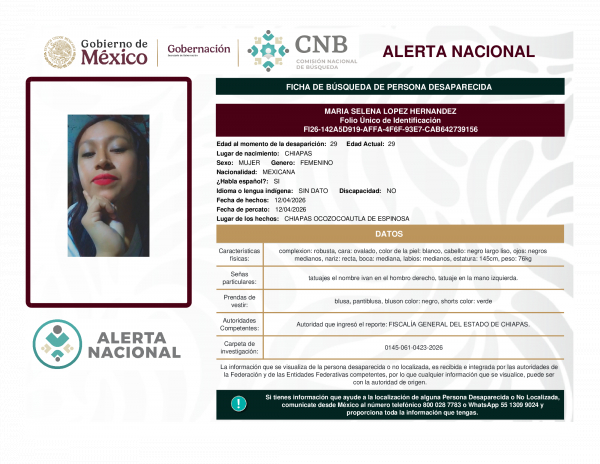 MARIA SELENA LOPEZ HERNANDEZ