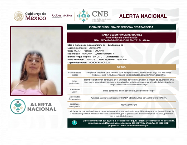 MARIA BELEM PONCE HERNANDEZ