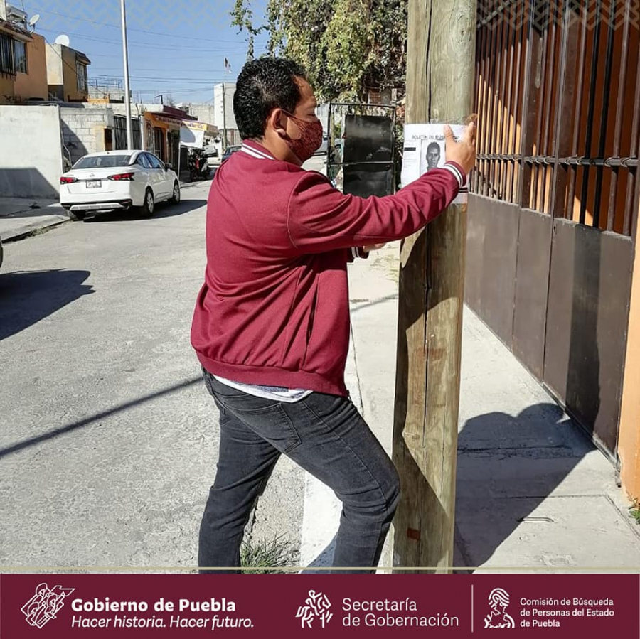 Realizamos Acciones de Búsqueda de Personas Desaparecidas o No Localizadas en las colonias Granjas del Sur y Loma Bella en la ciudad de Puebla.