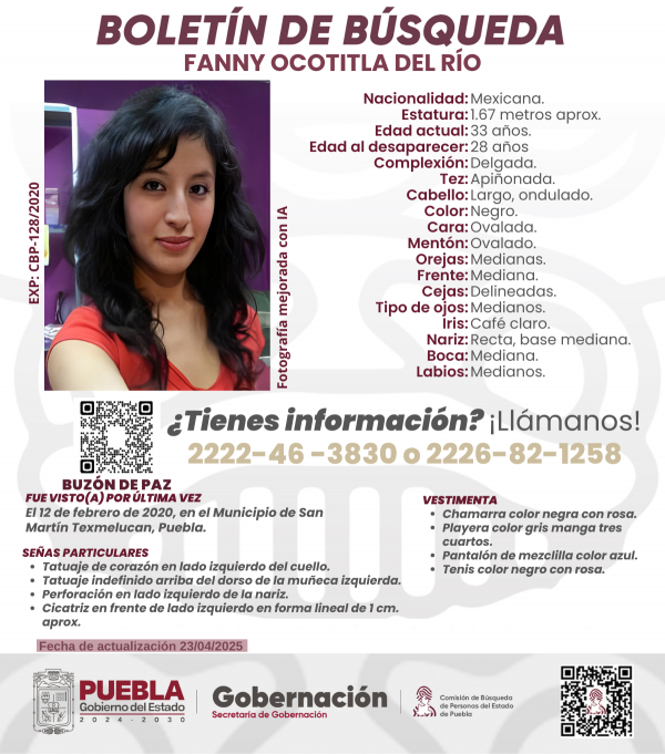 Fanny Ocotitla del Río - ACTUALIZACIÓN