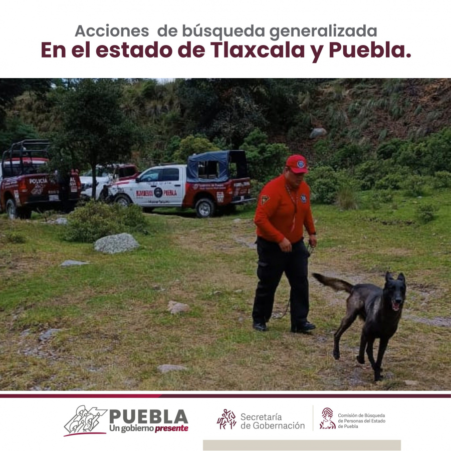 Como parte de nuestro trabajo realizamos Acciones de Búsqueda generalizada en el municipio de San Miguel Canoa, en coordinación con la Comisión de Búsqueda de Personas en el Estado de Tlaxcala, autoridades locales y familiares