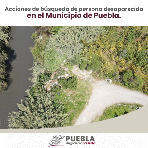 Como parte de nuestro trabajo realizamos Acciones de Búsqueda de Personas Desaparecidas en el Municipio de Puebla, en coordinación con autoridades Federales, Estatales, Municipales y familiares