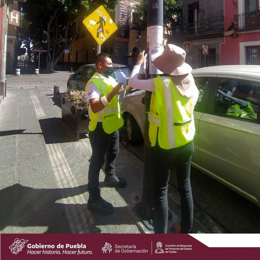 Esta mañana realizamos Acciones de Búsqueda de Personas Desaparecidas o No Localizadas en la colonia Centro de la Ciudad de Puebla, Puebla.