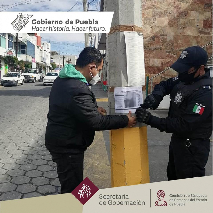 En el cumplimiento de nuestra labor, se realizan Acciones de Búsqueda en la junta auxiliar de San Bernardino Tlaxcalancingio del municipio de San Andrés Cholula, Puebla