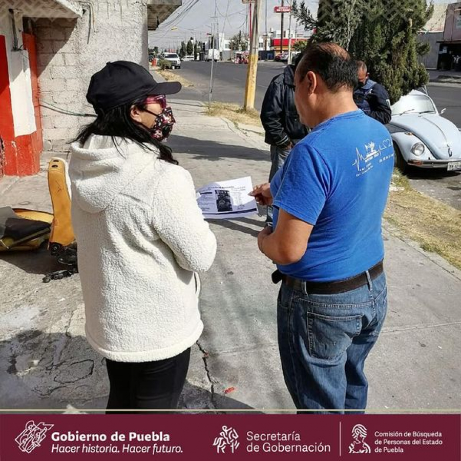 Realizamos Acciones de Búsqueda de Personas Desaparecidas o No Localizadas en las colonias Chapultepec, Loma Linda  y Lomas del Sur en la ciudad de Puebla.