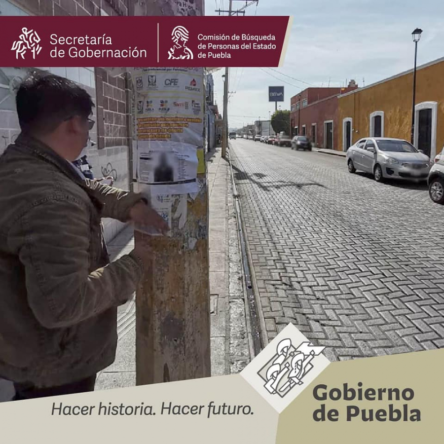 Se realizaron Acciones de Búsqueda de Personas Desaparecidas y No Localizadas en la colonia La Acocota y unidad habitacional La Margarita de la ciudad de Puebla.