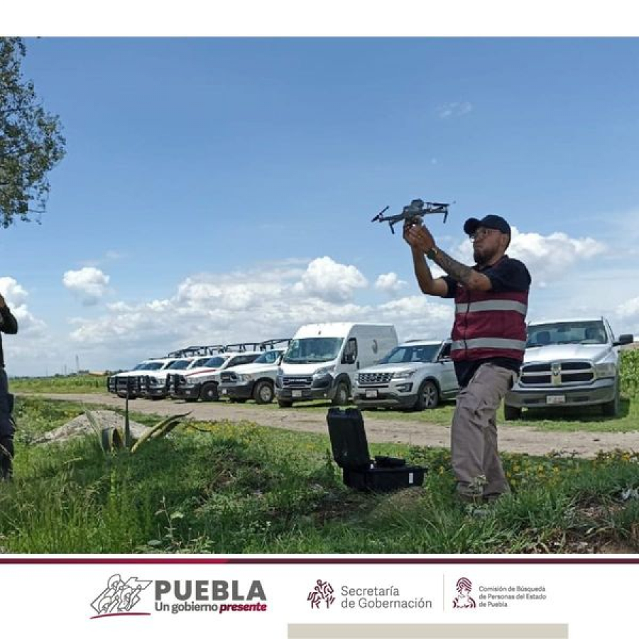 En coordinación con Fiscalía General del Estado de Puebla, Guardia Nacional, Secretaría de Seguridad Pública realizamos Acciones de Búsqueda de Personas Desaparecidas en el municipio de San Salvador el Seco.