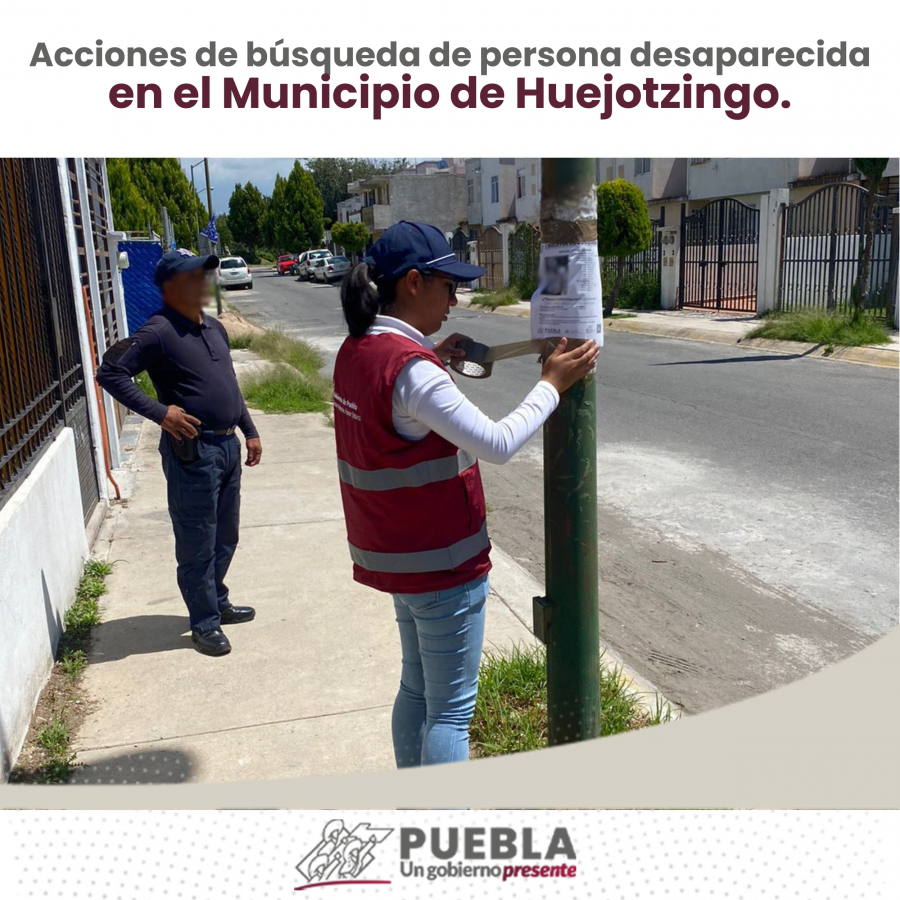 Como parte de nuestro trabajo realizamos Acciones de Búsqueda de Personas Desaparecidas en el Municipio de Huejotzingo, en coordinación con autoridades Federales, Estatales, Municipales y familiares