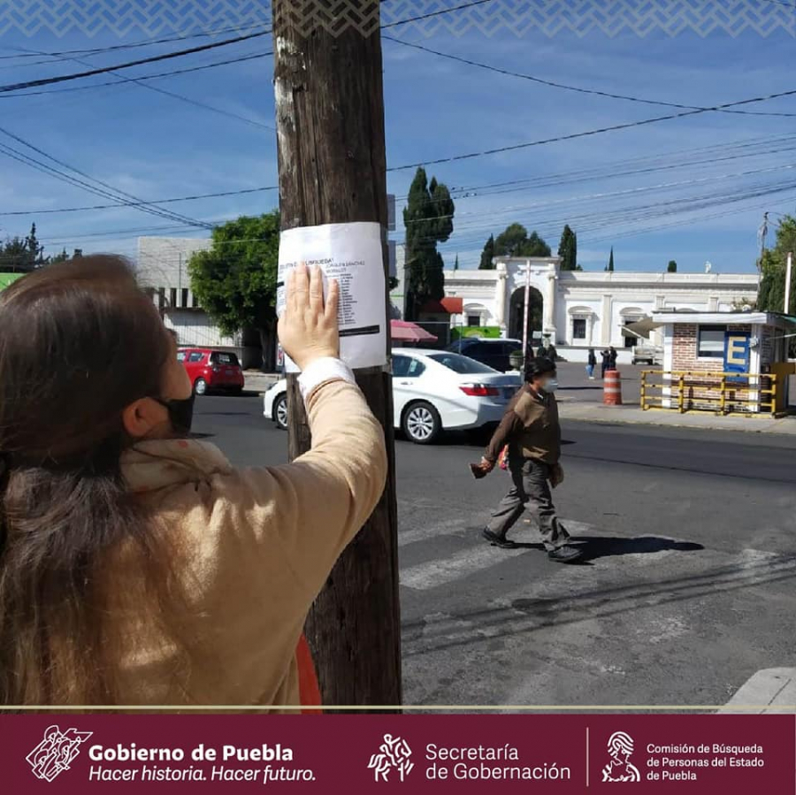 Como parte del trabajo que realizamos, se llevaron a cabo Acciones de Búsqueda de Personas Desaparecidas y No Localizadas en la colonia Zona Esmeralda de la ciudad de Puebla.