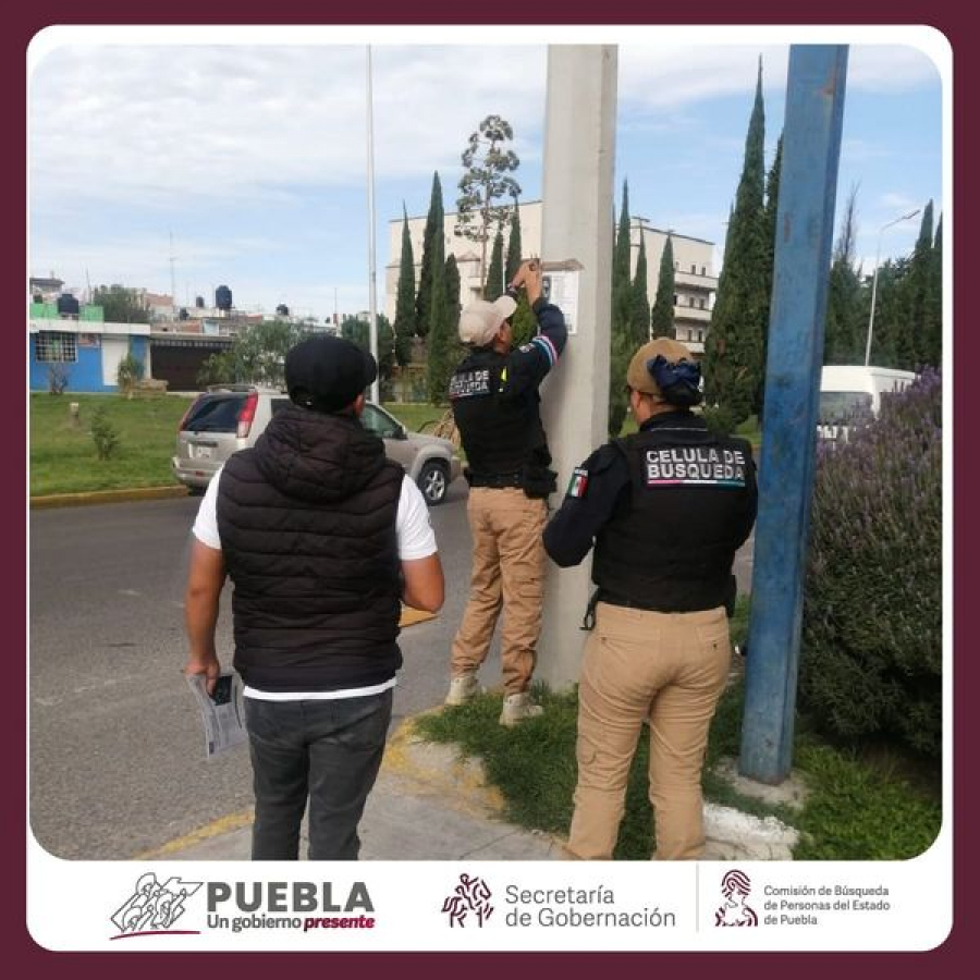 En coordinación Secretaría de Seguridad Ciudadana de Puebla realizamos Acciones de Búsqueda de Personas Desaparecidas en la colonia Progreso Mayorazgo de la ciudad de Puebla.