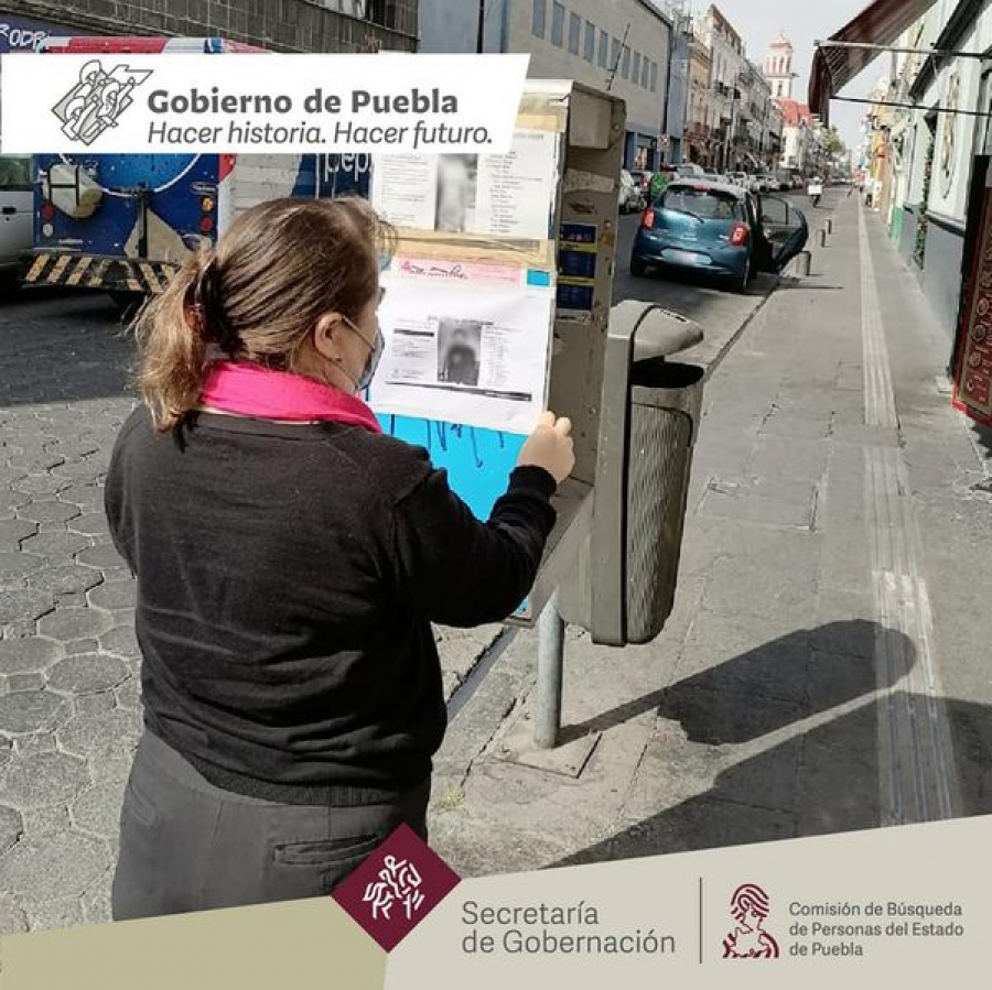 Realizamos Acciones de Búsqueda de Personas Desaparecidas o No Localizadas en la colonia Centro en la ciudad de Puebla.