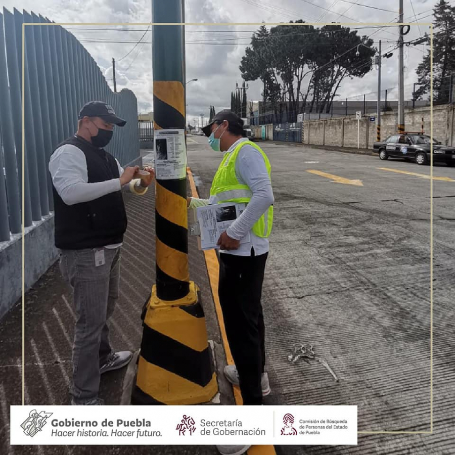 Esta tarde realizamos Acciones de Búsqueda de Personas Desaparecidas o No Localizadas en la colonia Industrial Resurrección de la ciudad de Puebla.