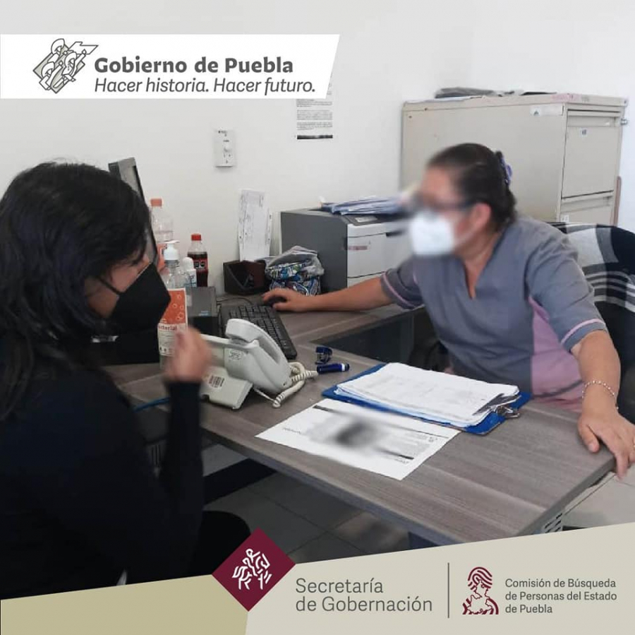 Se realizaron Acciones de Búsqueda de Personas Desaparecidas y No Localizadas en el Hospital de Traumatología y Ortopedia Doctor y General Rafael Moreno Valle de la ciudad de Puebla.