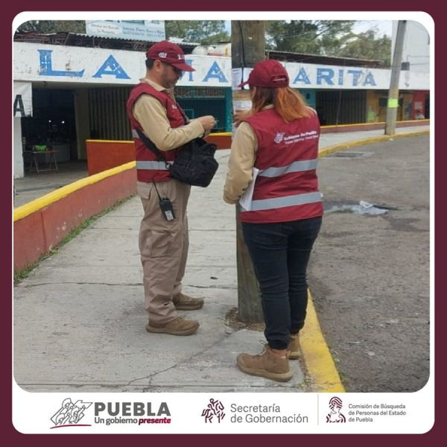 En coordinación Secretaría de Seguridad Ciudadana de Puebla realizamos Acciones de Búsqueda de Personas Desaparecidas en la unidad habitacional La Margarita de la ciudad de Puebla.