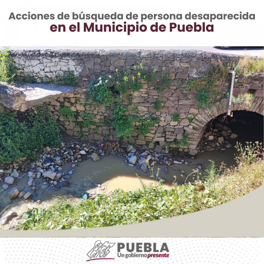 Como parte de nuestro trabajo realizamos Acciones de Búsqueda de Personas Desaparecidas en el Municipio de Puebla, en coordinación con autoridades Federales, Estatales, Municipales y familiares