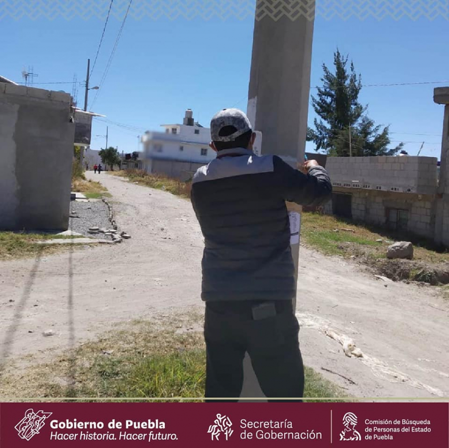 En el cumplimiento de nuestra labor, se realizan Acciones de Búsqueda de Personas Desaparecidas y No Localizadas en la colonia 15 de Septiembre de la ciudad Puebla.