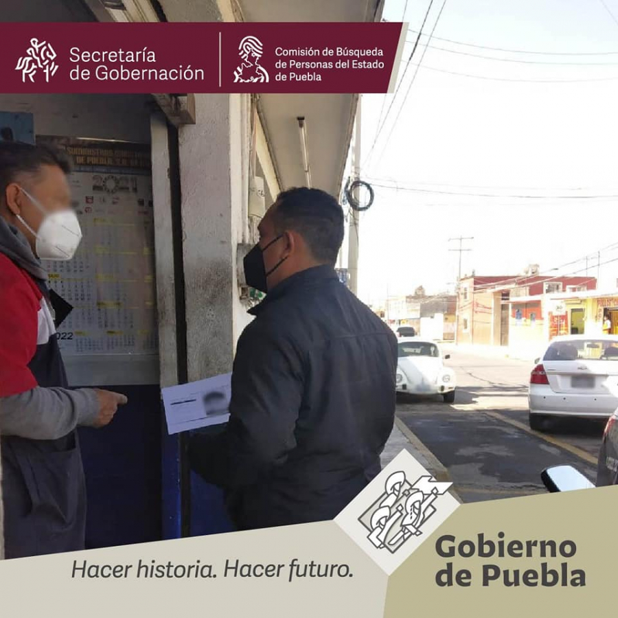 En el cumplimiento de nuestra labor, se realizan Acciones de Búsqueda de Personas Desaparecidas y No Localizadas en la colonia Tepeyac de la ciudad Puebla.