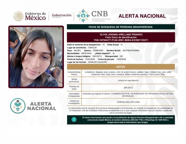 OLIVIA JOHANA ARELLANO PEINADO