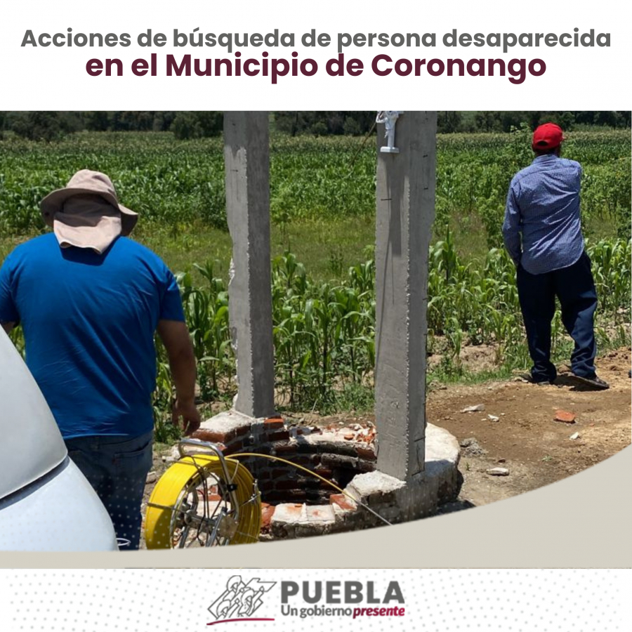 Como parte de nuestro trabajo realizamos Acciones de Búsqueda de Personas Desaparecidas en el Municipio de Coronango, en coordinación con autoridades Federales, Estatales, Municipales y familiares