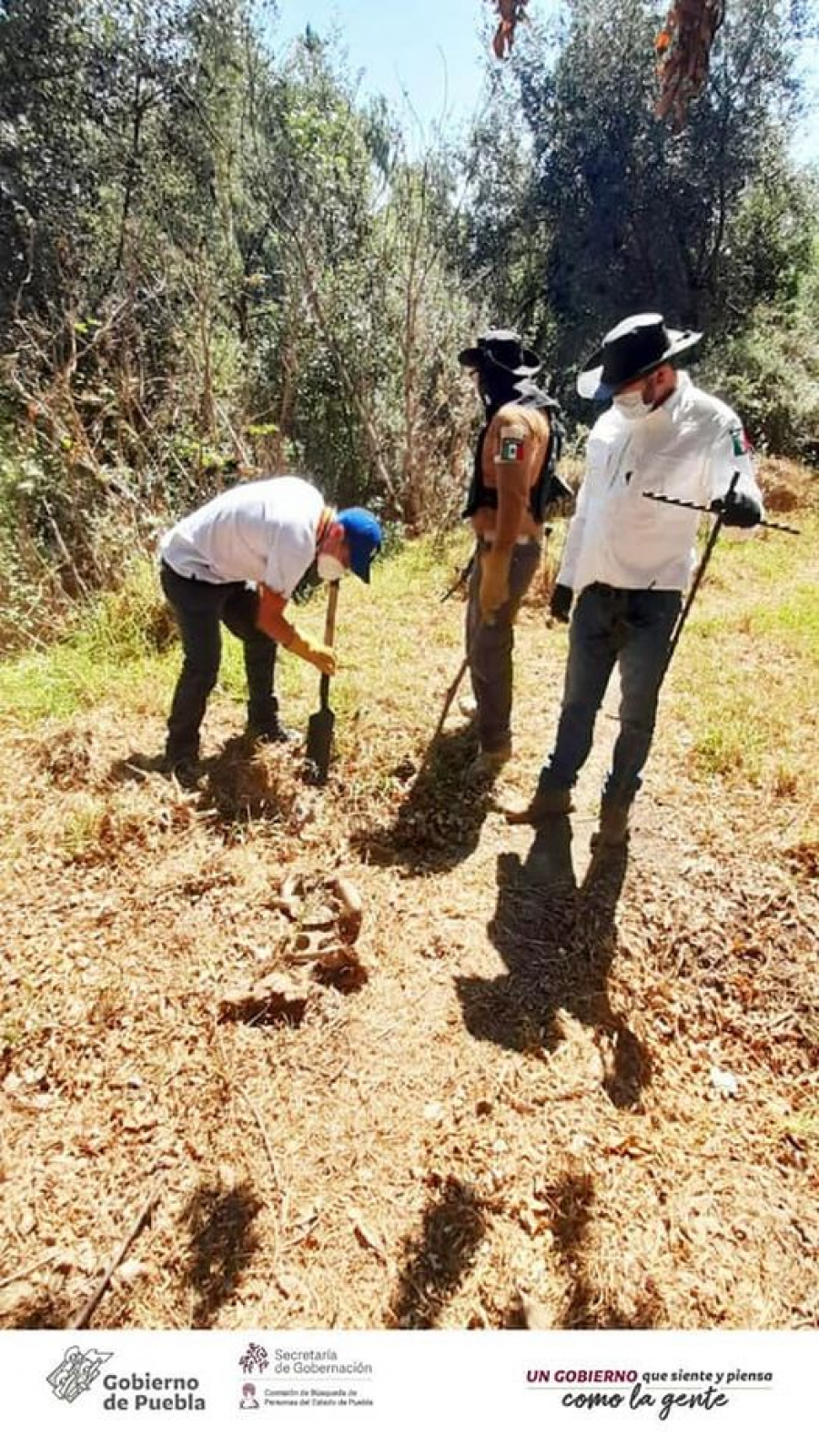 Realizamos Acciones de Búsqueda de Personas Desaparecidas en el municipio de Coronango en coordinación con Guardia Nacional, Secretaría de Seguridad Pública, Fiscalía General del Estado de Puebla, familiares de víctimas y autoridades municipales.