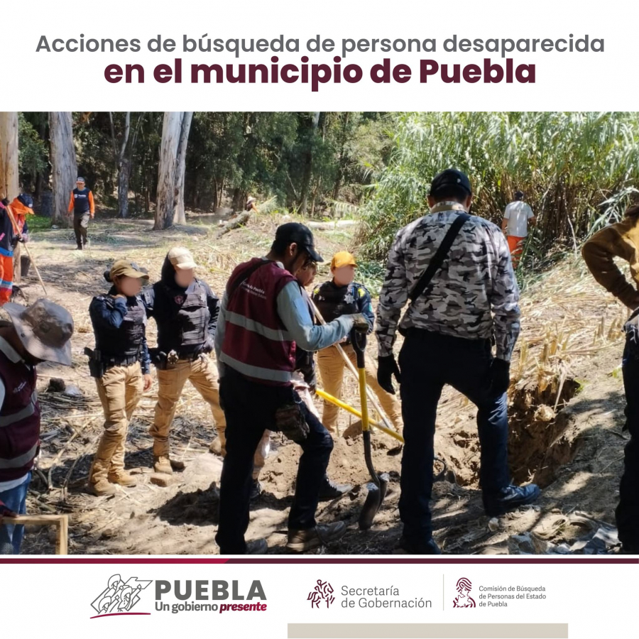 Como parte de nuestro trabajo realizamos Acciones de Búsqueda de Personas Desaparecidas en los  municipios de Teziutlán, Puebla y Tlatlauquitepec en coordinación con Guardia Nacional , autoridades locales y familiares de víctimas.
