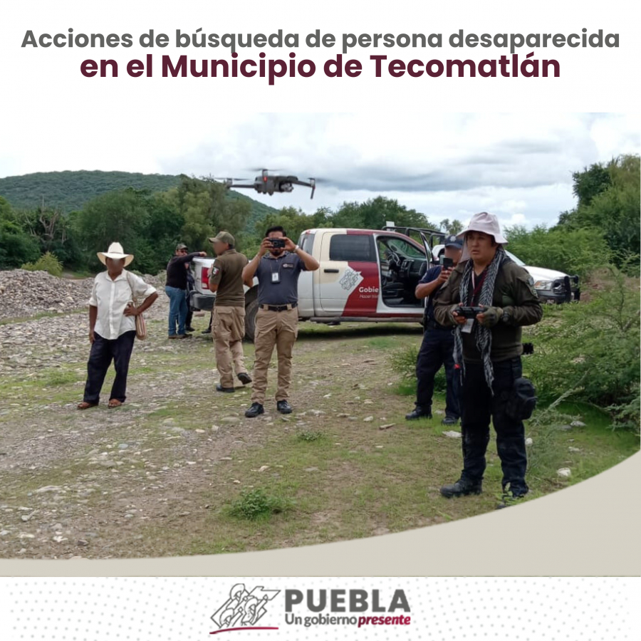Como parte de nuestro trabajo realizamos Acciones de Búsqueda de Personas Desaparecidas en el Municipio de Tecomatlán, en coordinación con autoridades Federales, Estatales, Municipales y familiares