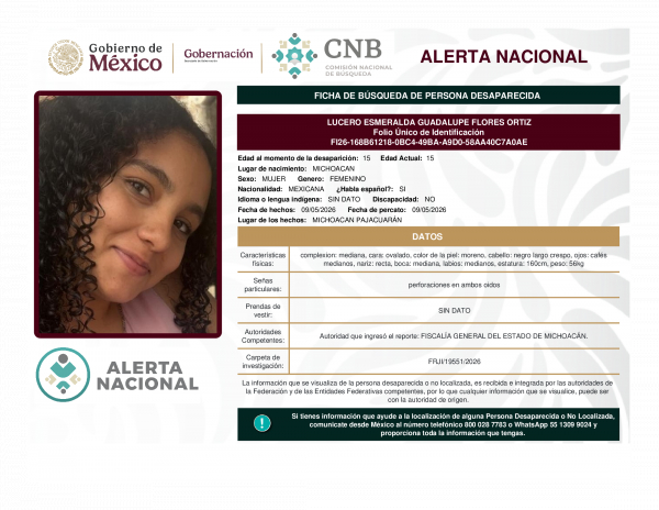 LUCERO ESMERALDA GUADALUPE FLORES ORTIZ