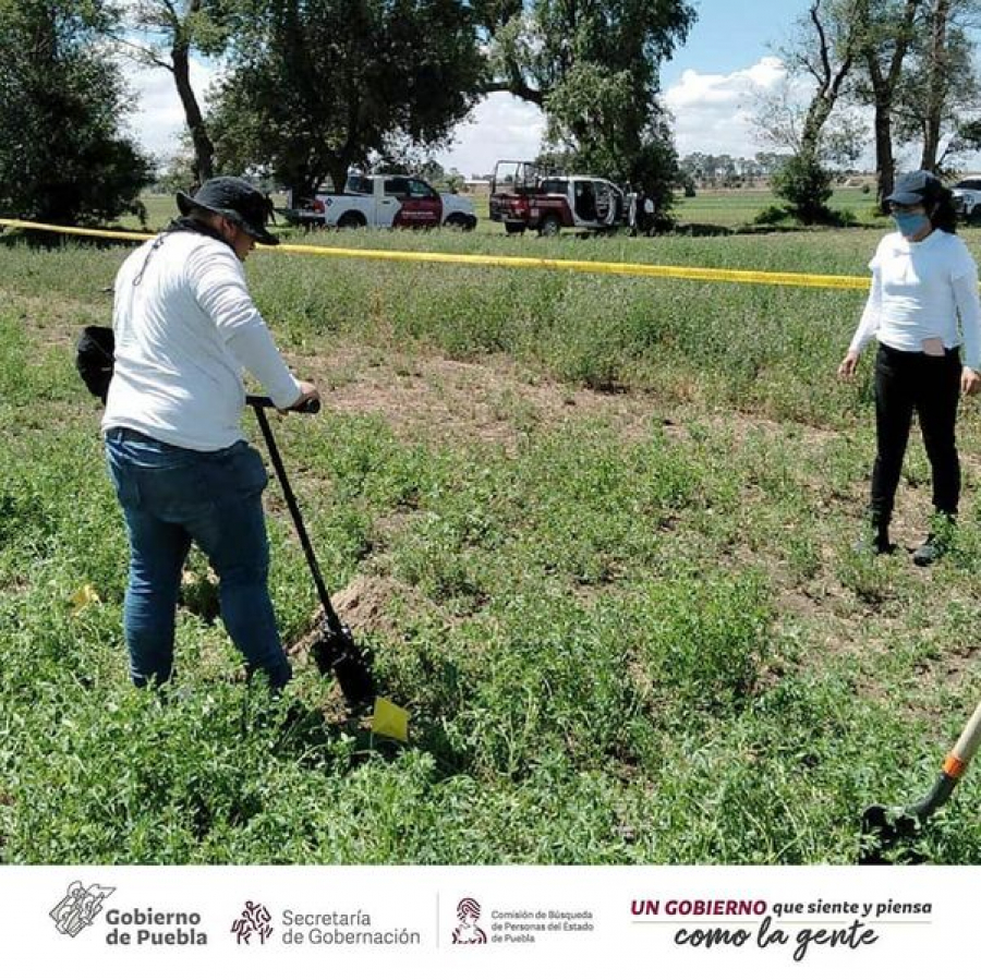 Como parte de nuestra labor, realizamos Acciones de Búsqueda de Personas Desaparecidas en el municipio de Huejotzingo en coordinación con Guardia Nacional, familiares de víctimas.