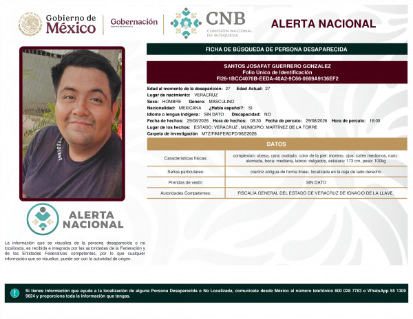 SANTOS JOSAFAT GUERRERO GONZALEZ